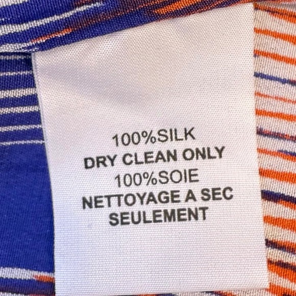 Trina Turk medium 100% silk Halter blouse women tie rainbow stripe resort boho - Picture 7 of 9